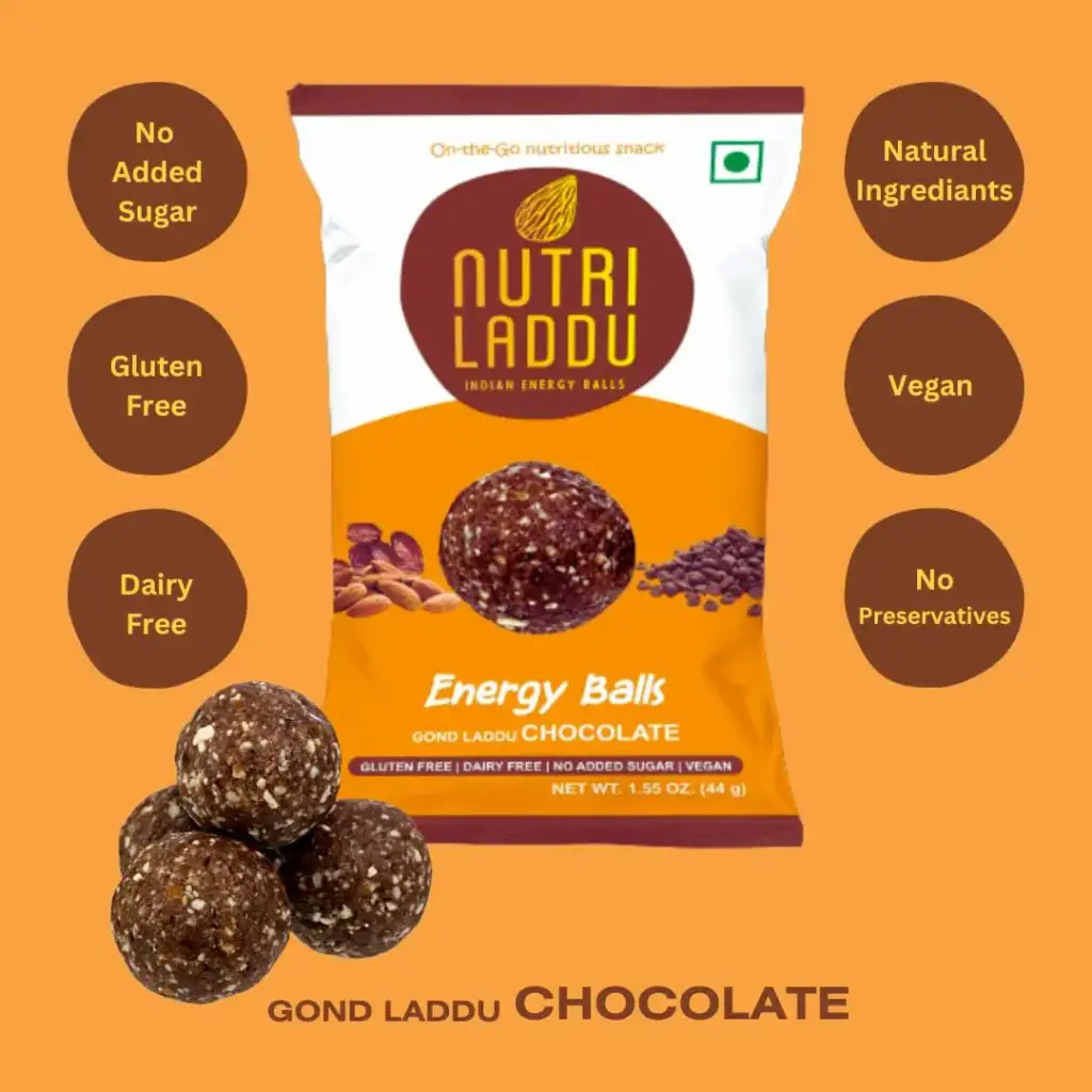 Nutri Laddu Indian Energy Balls Keto Friendly On-The-Go Single Serve Snack (Box of 5 — NUTRI LADDU