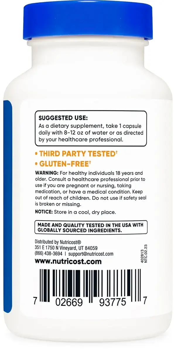 Nutricost N-Acetyl L-Tyrosine (NALT) 350mg 120 Capsules (2 Bottles) - Gluten Free Non-GMO — 350 mg