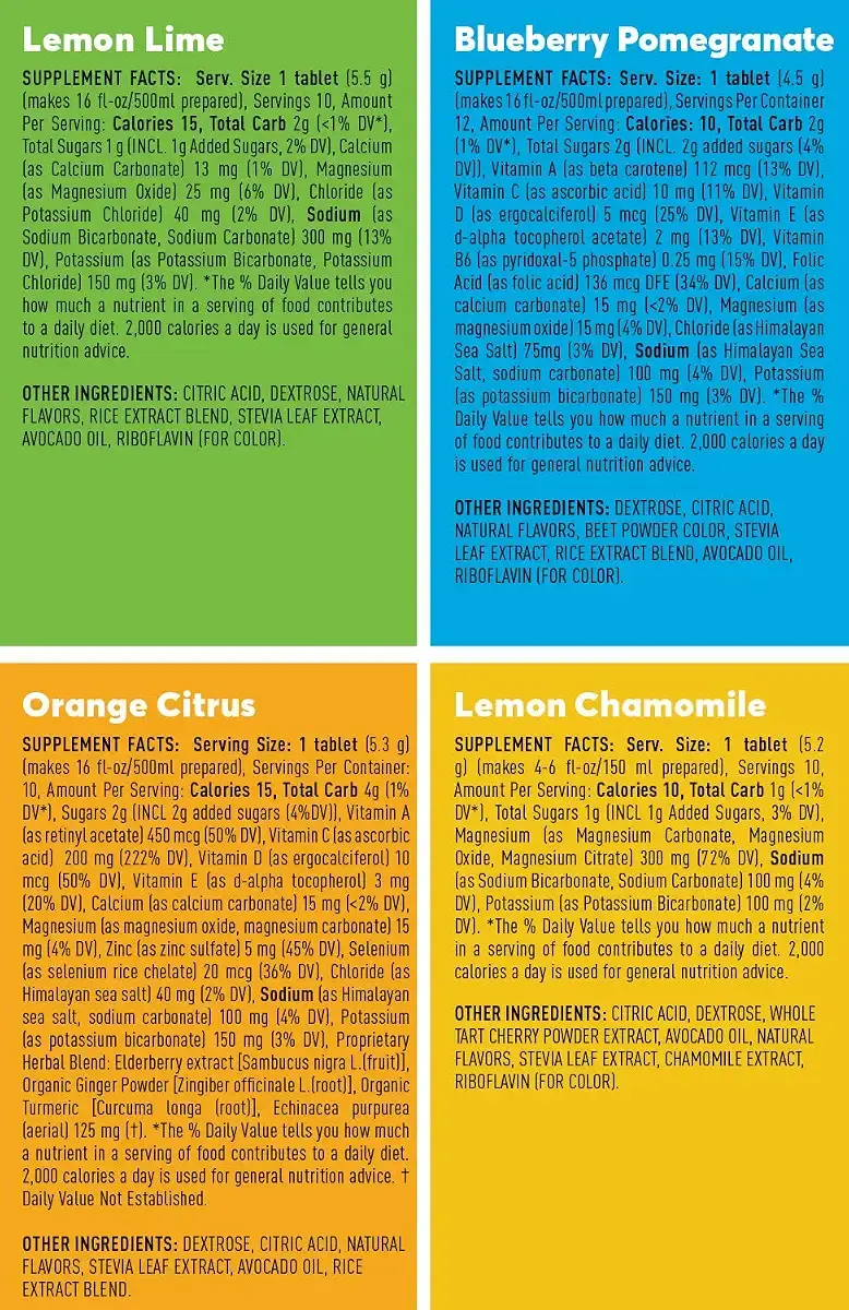 Nuun Complete Pack Sport, Vitamins, Immunity, and Rest Hydration Drink Tablets, Mixed, 42 — Electrolytes