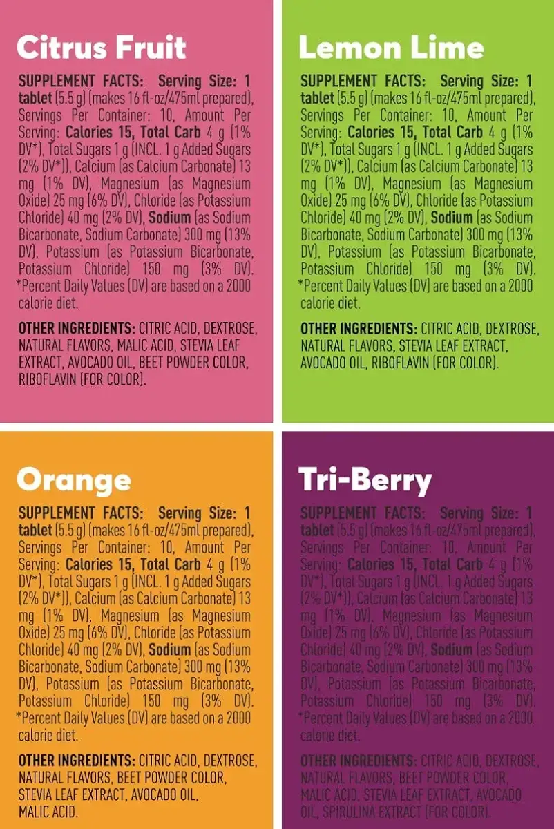 Nuun Sport Electrolyte Tablets Effervescent Hydration Supplement -Citrus Berry - 40 — Citrus
