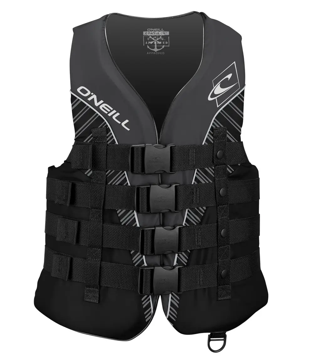 O'Neill Men's Superlite USCG Life Vest X-Large Black/Black/Smoke:White