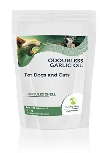 Odourless Garlic Oil 2mg for Dogs and Cats Pets Food Supplement 30 Capsules Help to — Healthy Mood