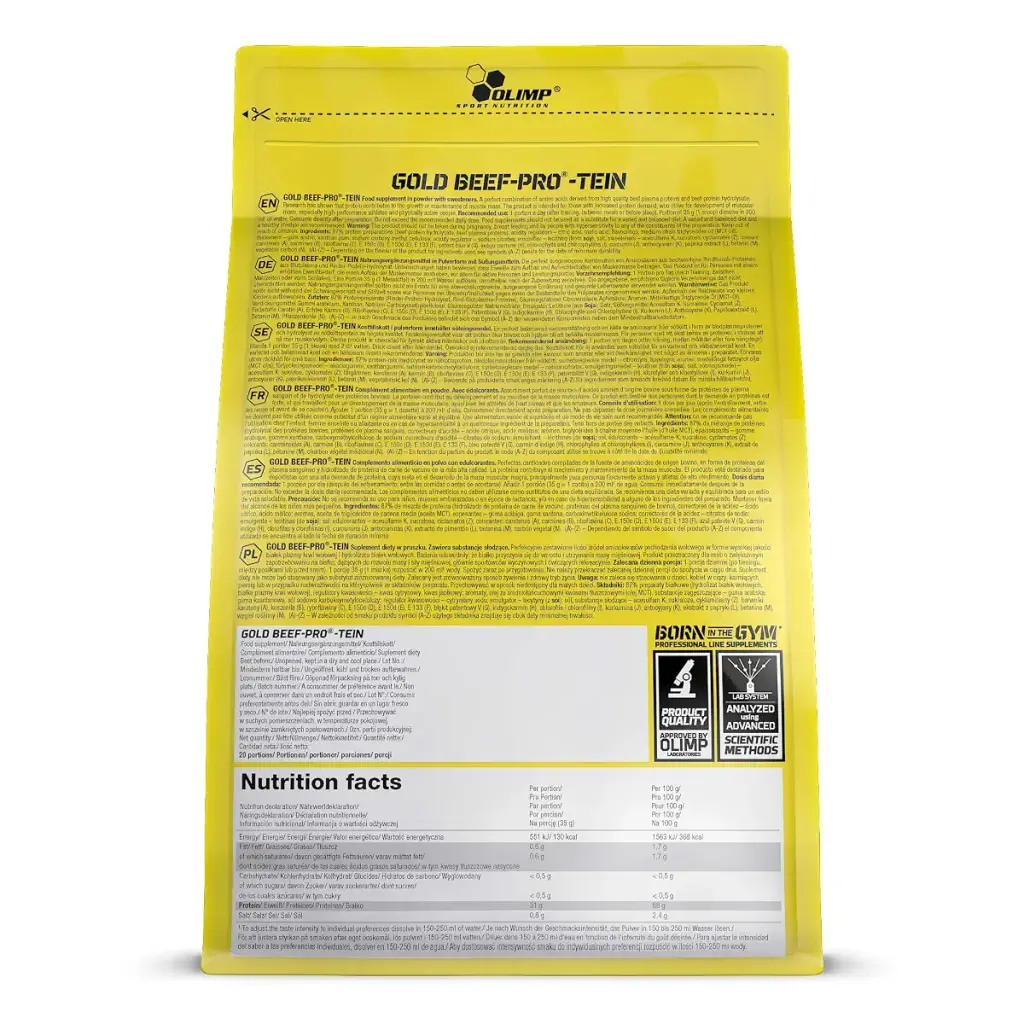 Olimp Labs Gold Beef Pro-Tein Powder Blueberry Flavour 700 g — Powder