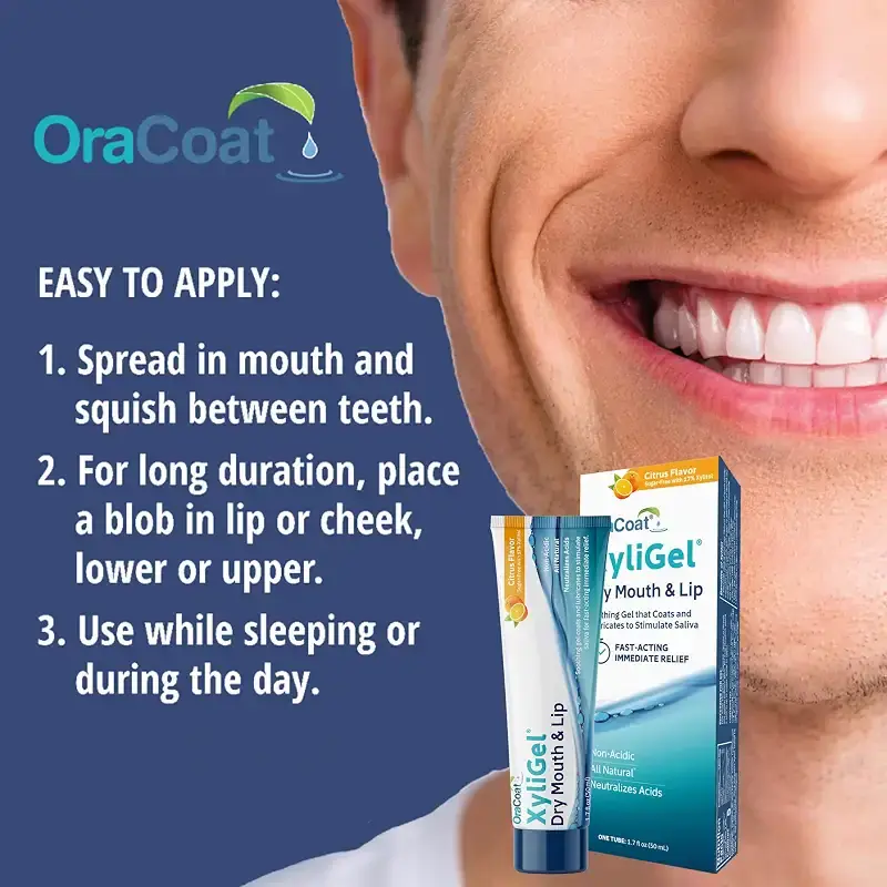 OraCoat XyliGel 1 Pack Soothing Dry Mouth Moisturizing Relief Gel with Xylitol, Sugar — Topical