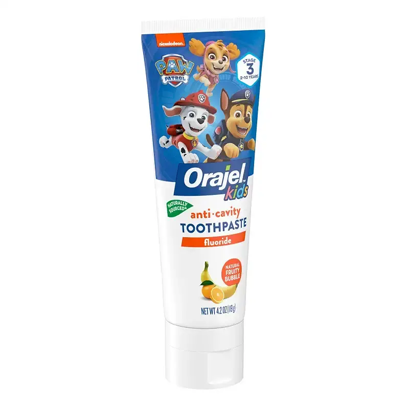 Orajel Kids Paw Patrol Anti-Cavity Fluoride Toothpaste, Natural Fruity Bubble Flavor — Oral Care
