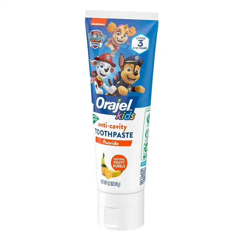 Orajel Kids Paw Patrol Anti-Cavity Fluoride Toothpaste, Natural Fruity Bubble Flavor — 4.2 oz