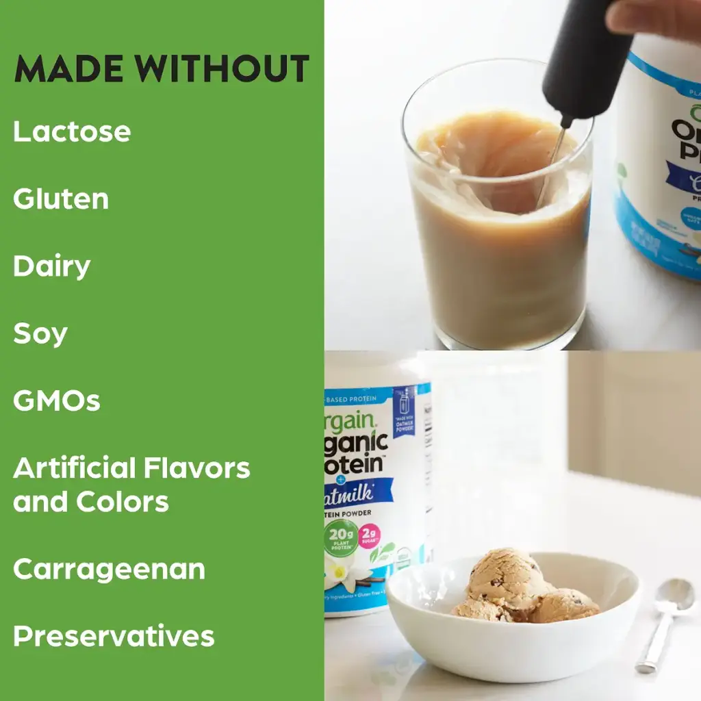 Orgain Vegan Protein Powder + Oatmilk, Vanilla Bean, 20g of Plant Based Protein, 2g of — Powder