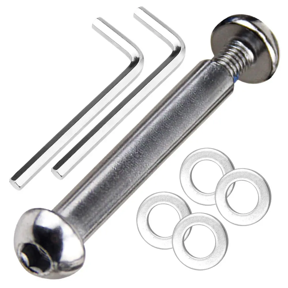 OTFAITP M8 8mm x 28mm-86mm 8.8 Grade Carbon Steel Axle Allen Screw Bolt Set for Front Rear 2 3 4 Wheel Stunt Scooter Dash Teen/Adult Kick Scooter-800+lb Capacity 50mm
