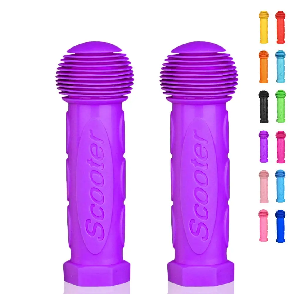 OTFAITP Scooter Grip Handlebar 1 Pair Bicycle Grip Fit for 2-3-4 Wheels Kid Kick Scooters,Children Bike,Rocking car,Drifting Scooter,Swing Scooter,Push Cart Purple