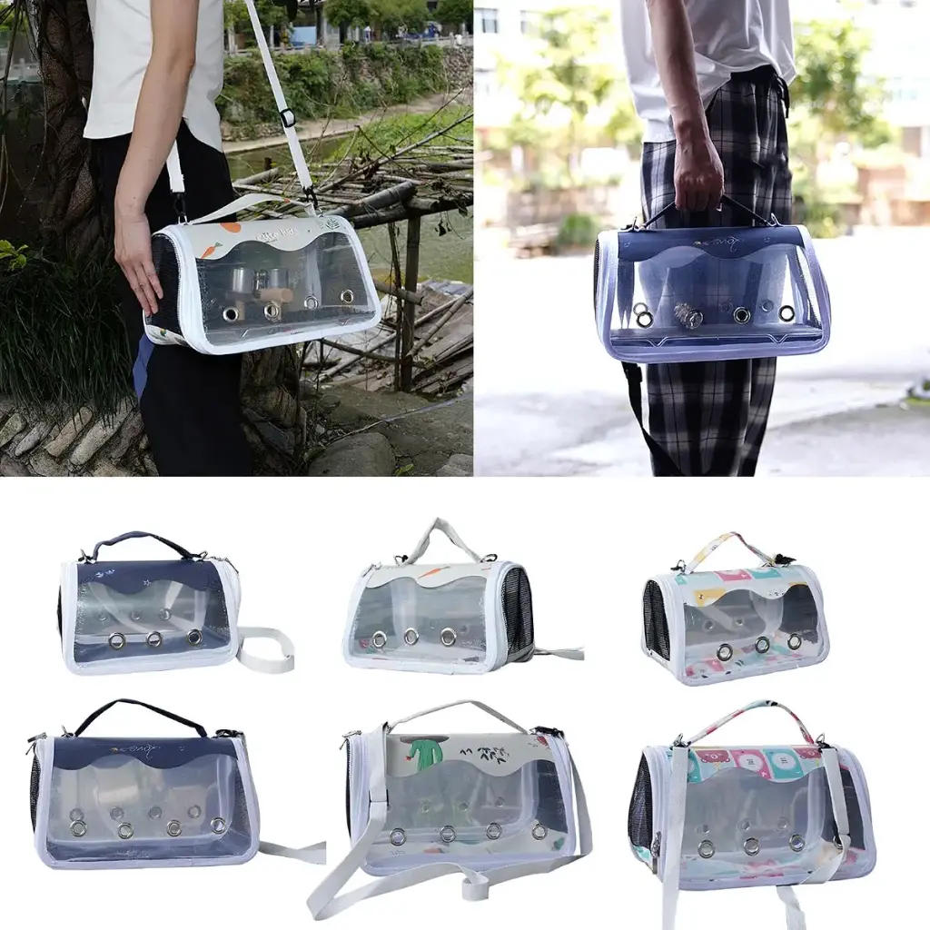oueyfer Parrot Handbags with Standing Perch Breathable Outdoor Parrots Carry Bag Shoulder — Pet
