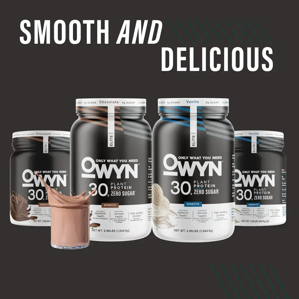 OWYN Only What You Need Pro Elite High Protein Powder 30g Vegan Protein for Workout — Vanilla