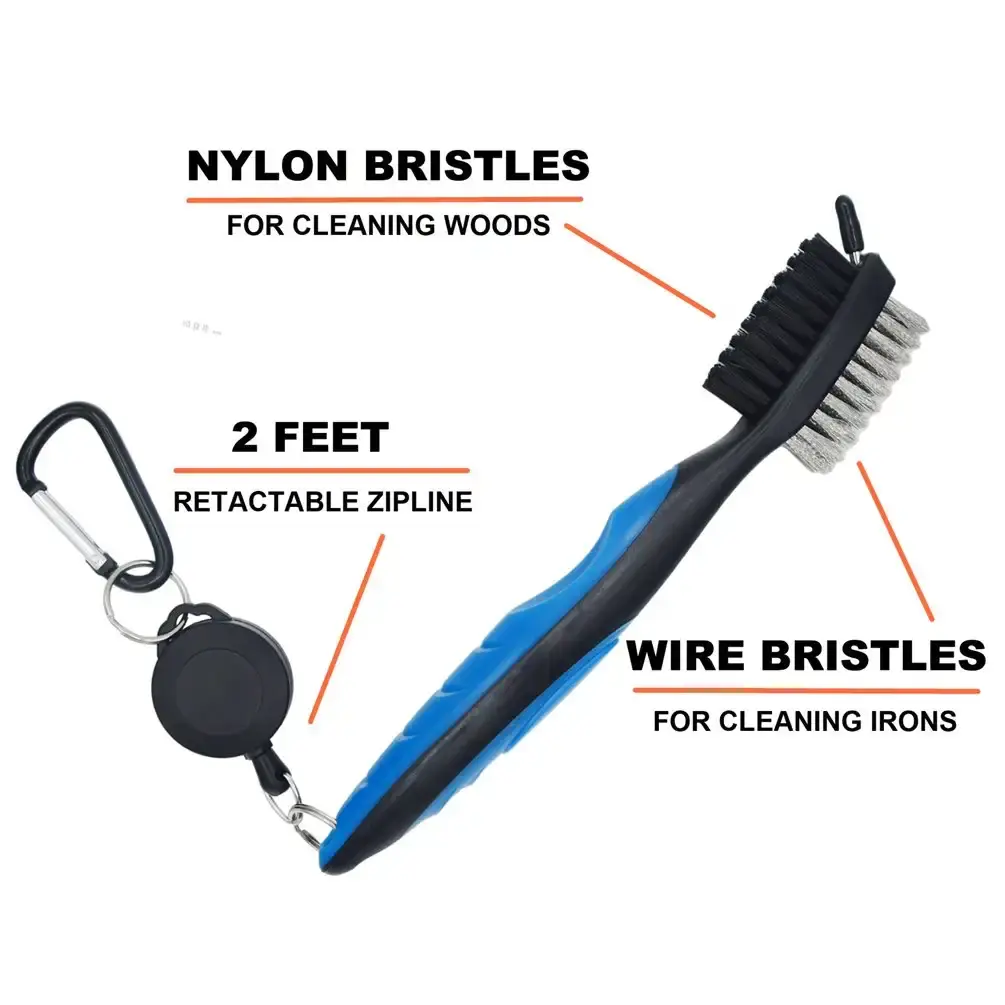 Pack of 2 Golf Club Brush and Groove Cleaner Brush Brushes for Golf Shoes/Golf — pack of 2