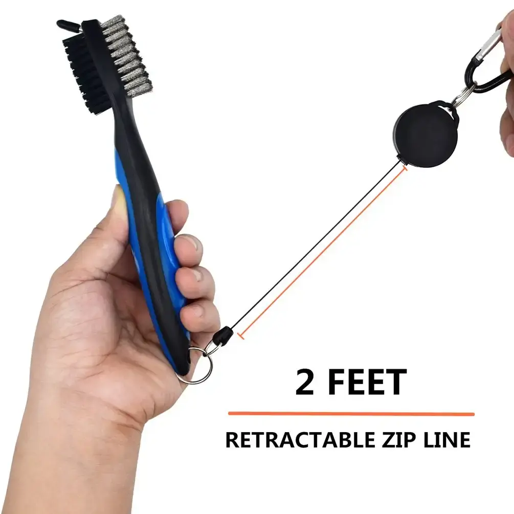 Pack of 2 Golf Club Brush and Groove Cleaner Brush Brushes for Golf Shoes/Golf — Golf