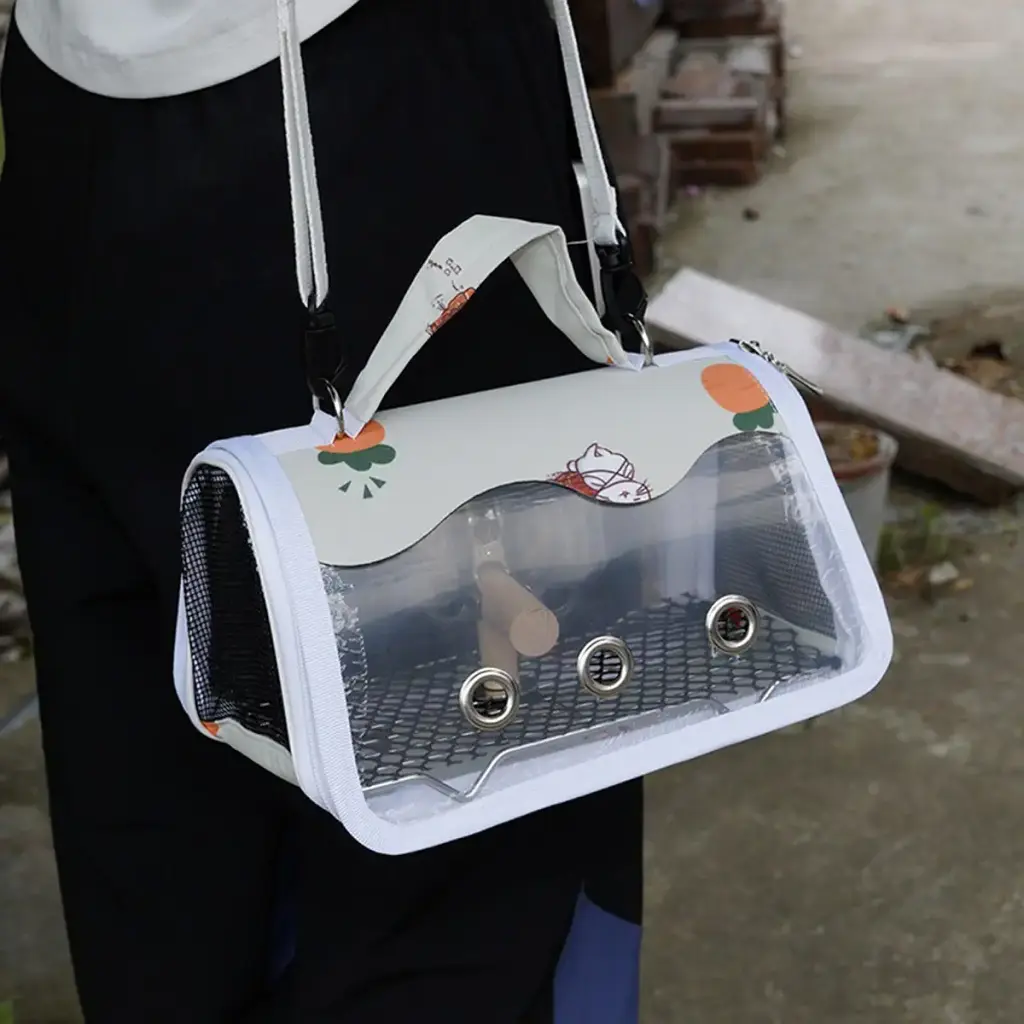 Parrots Outdoor Carriers Bag Portable Parrots Handbag With Standing Perch Bag For Parrots — Pet