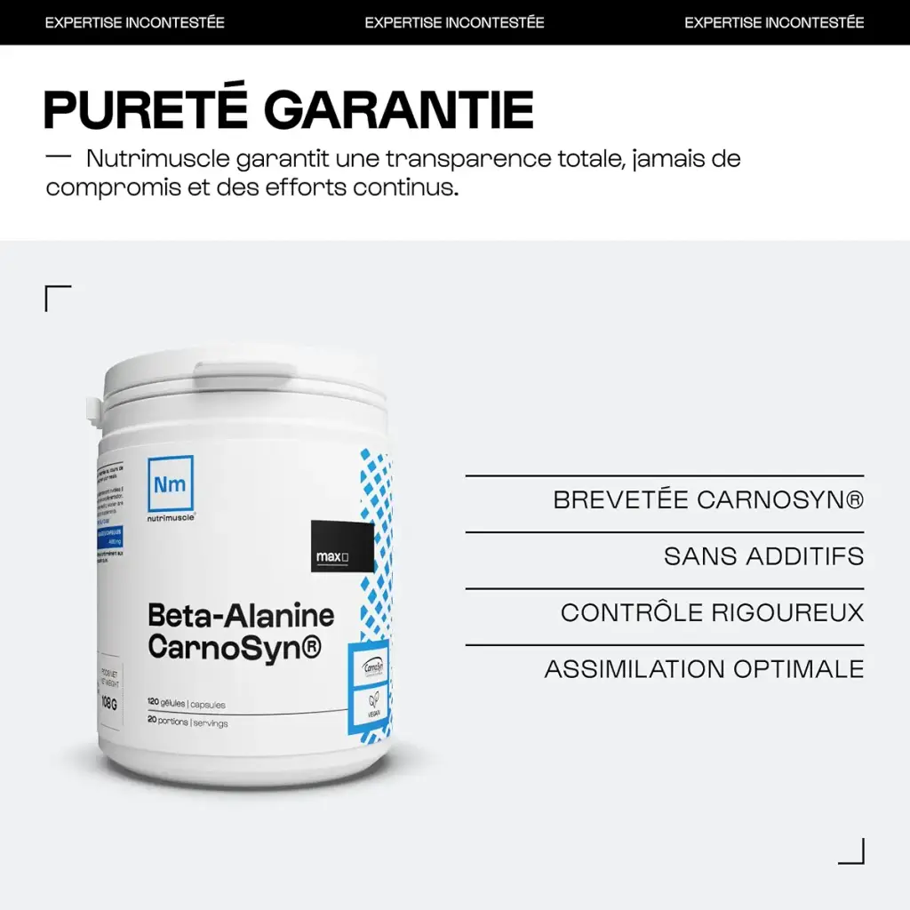 Patented Beta Alanine | Carnosyn 100% Pure Pre Workout Delays Fatigue Vegan Amino Acid — Capsules