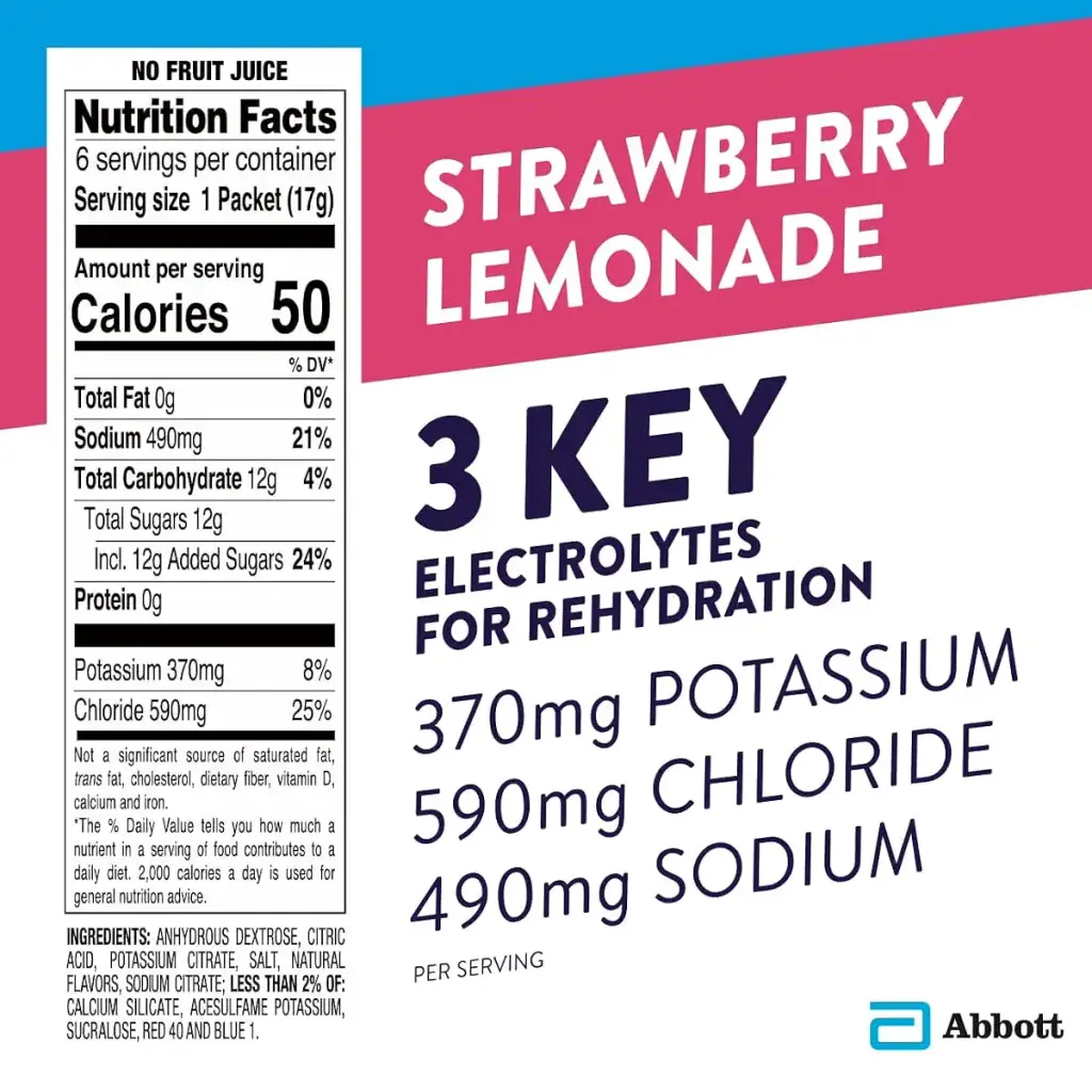 Pedialyte Electrolyte Powder, Strawberry Lemonade, Electrolyte Hydration Drink, 0.6 Ounce — pack of 6