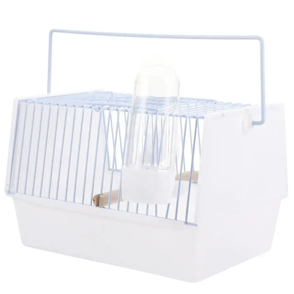 Pet Bird Cage Bird Carrier Cage Portable Parrot Travel Cage with Wooden Perch and Water Bottle for Budgie Conure Cockatiel Parakeet Carrier Wire Bird Cage