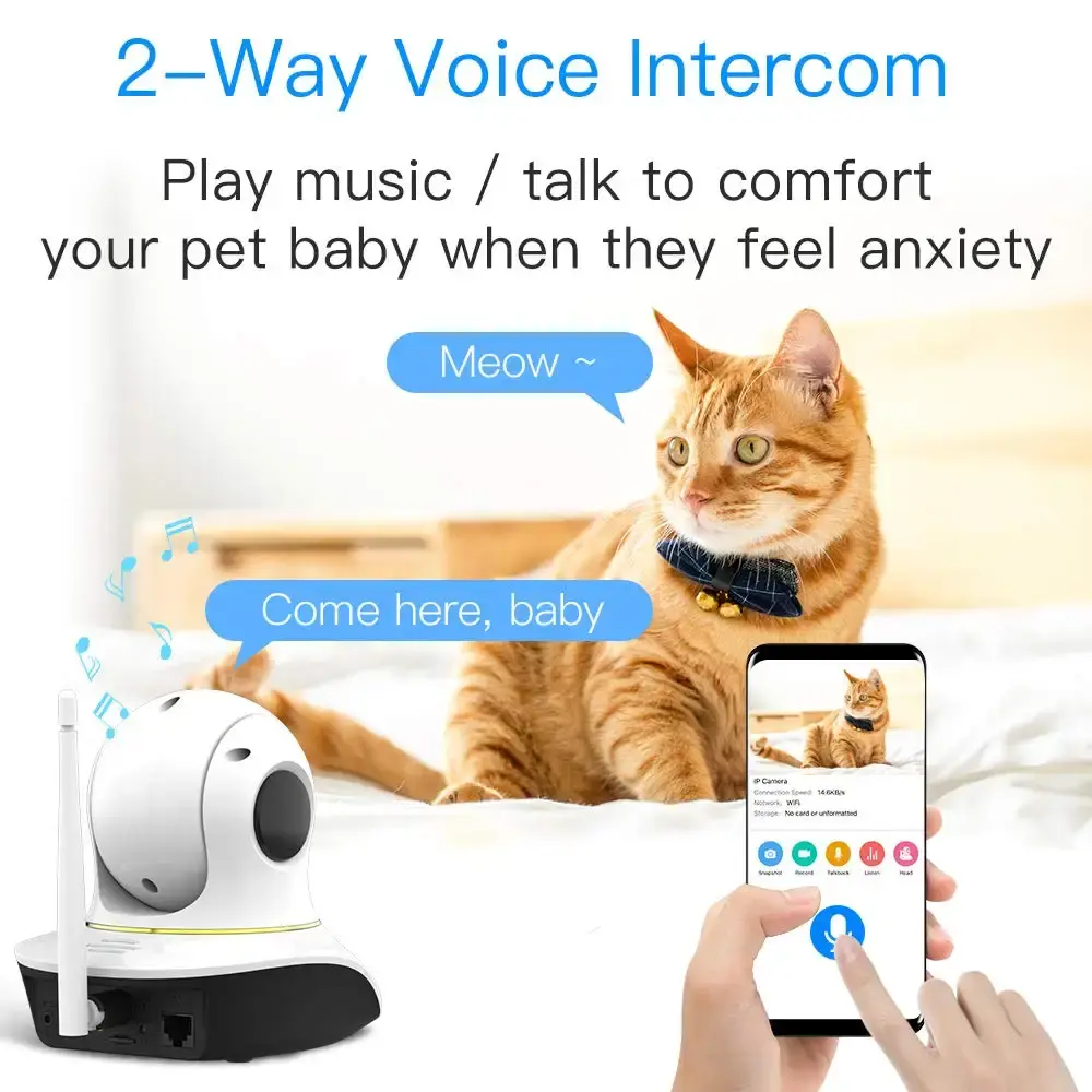 Pet Camera, VStarcam Cat Camera with Laser Wireless Dog Camera 1080P Cat Toys, Night — VSTARCAM