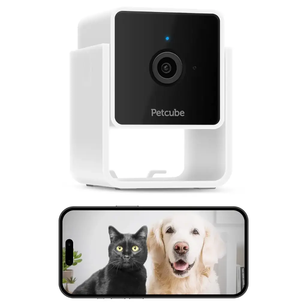 Petcube Cam Indoor Wi-Fi Pet and Security Camera with Phone App, Pet Monitor with 2-Way Audio and Video, Night Vision, 1080p HD Video and Smart Alerts for Ultimate Home Security 1 camera