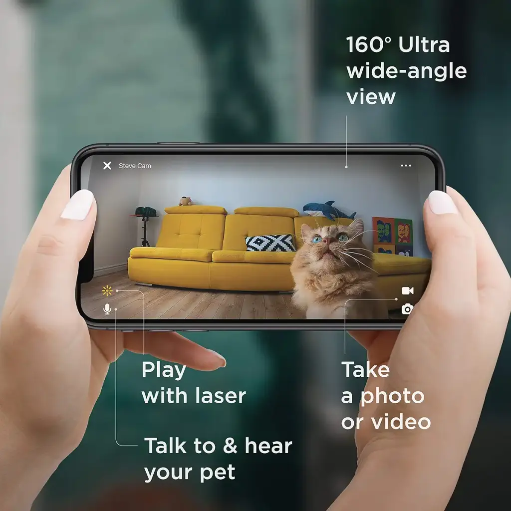 Petcube Play 2 Wi-Fi Pet Camera with Laser Toy & Alexa Built-In, for Cats & Dogs. 1080P — Pet