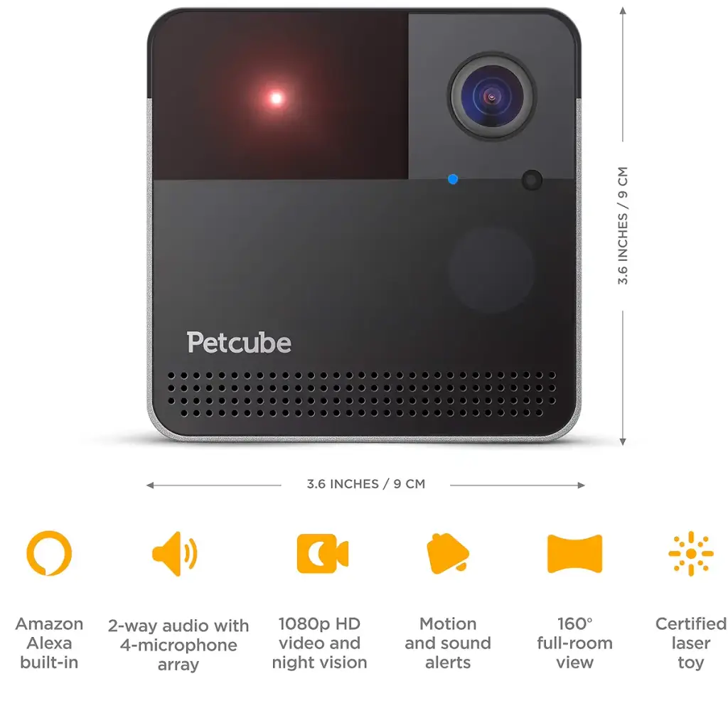 Petcube Play 2 Wi-Fi Pet Camera with Laser Toy & Alexa Built-In, for Cats & Dogs. 1080P — Petcube