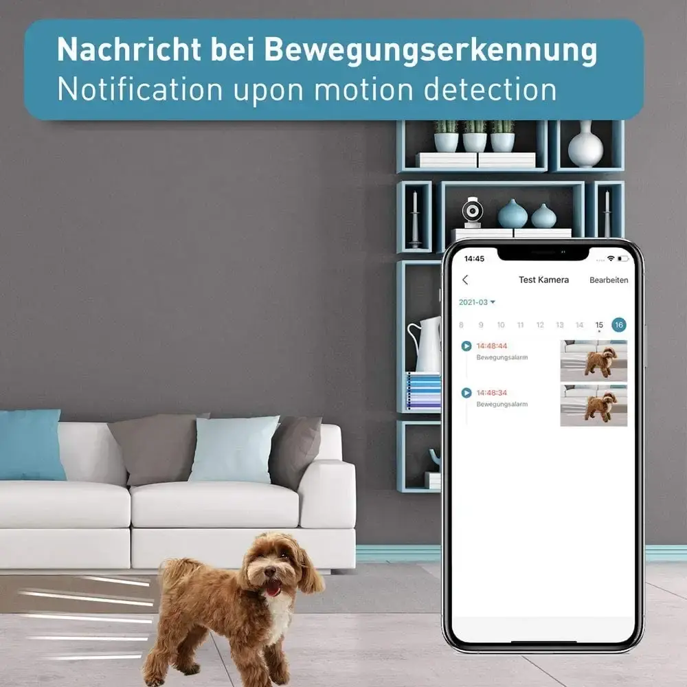 Pettec cam lite 2er set |Monitoring camera for pets with app motion detector & cell phone — Pet