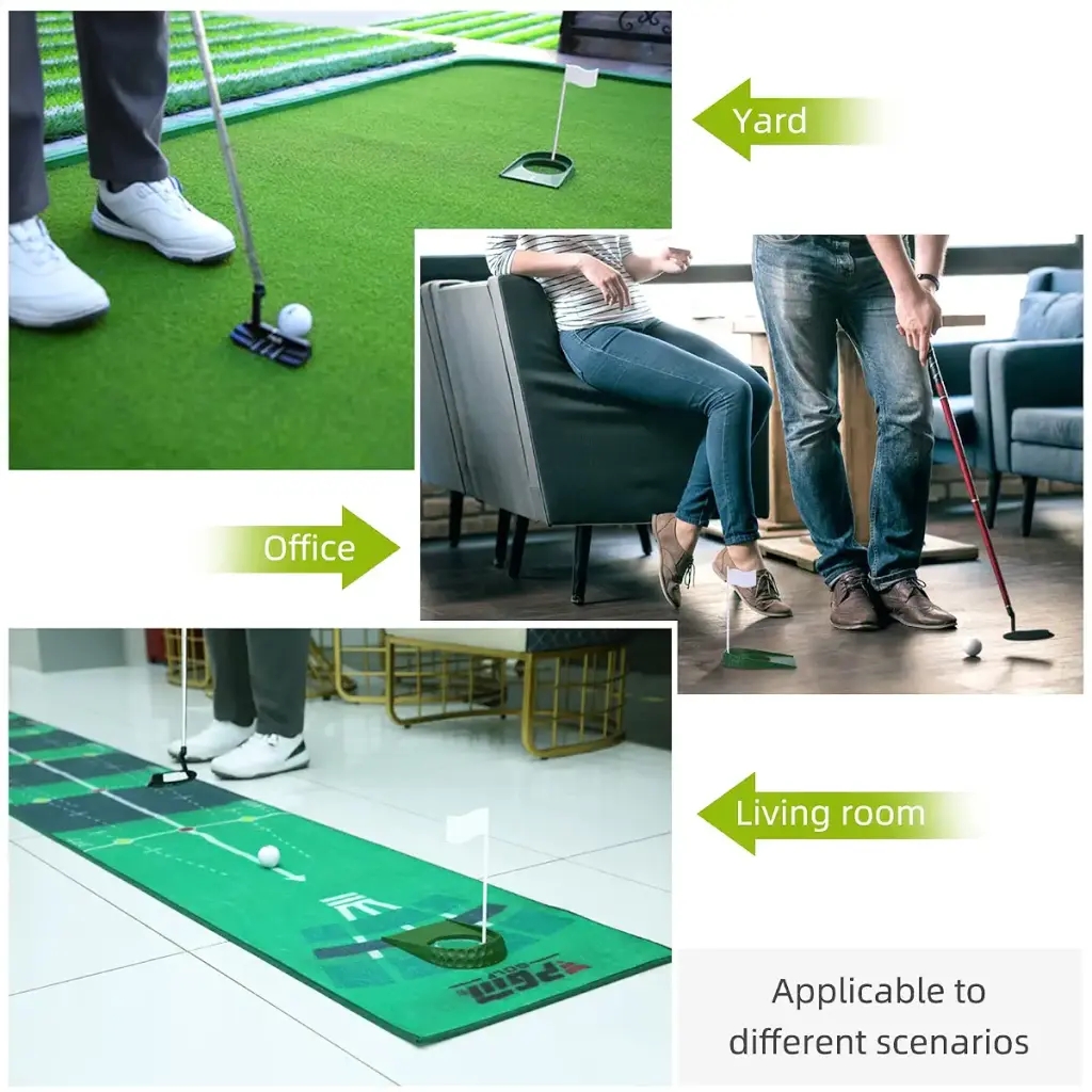 PGM Golf Putting Cup and Flag Putt Training Hole All-Direction Surface Regulation — Golf
