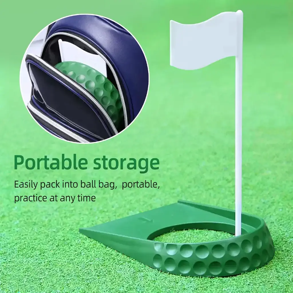 PGM Golf Putting Cup and Flag Putt Training Hole All-Direction Surface Regulation — PGM