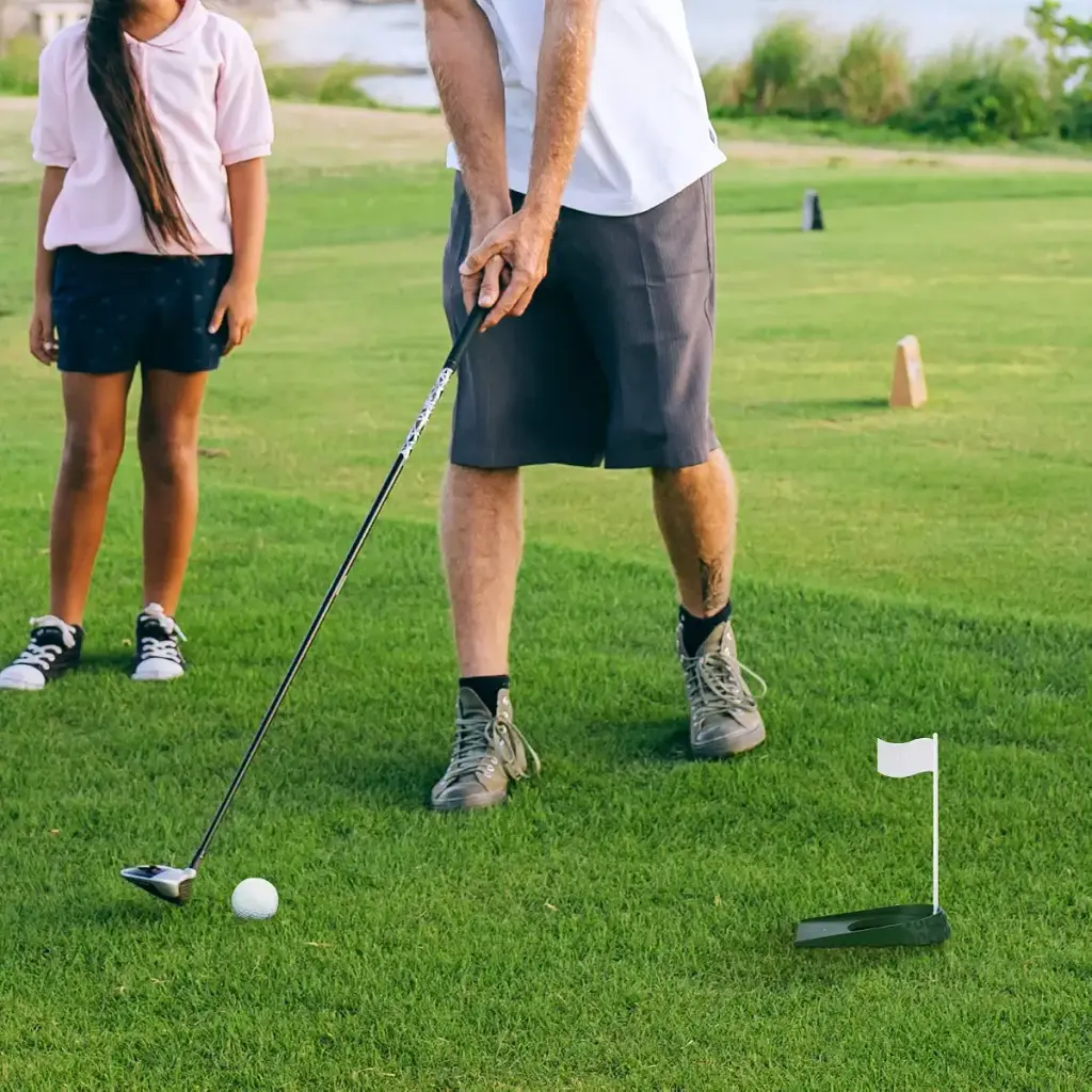 PGM Golf Putting Cup and Flag Putt Training Hole All-Direction Surface Regulation — Golf