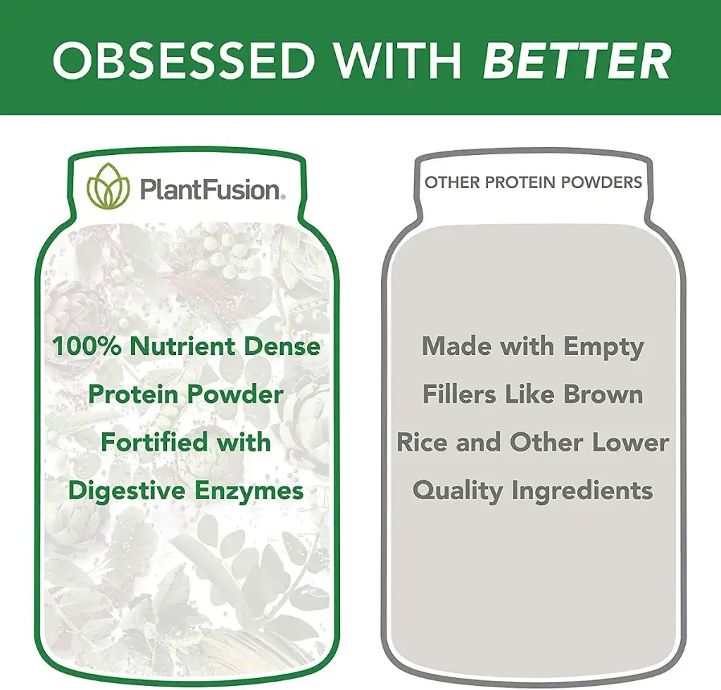 PlantFusion Vegan Protein Powder, Plant Based Protein Powder, BCAAs + Digestive Enzymes — Powder