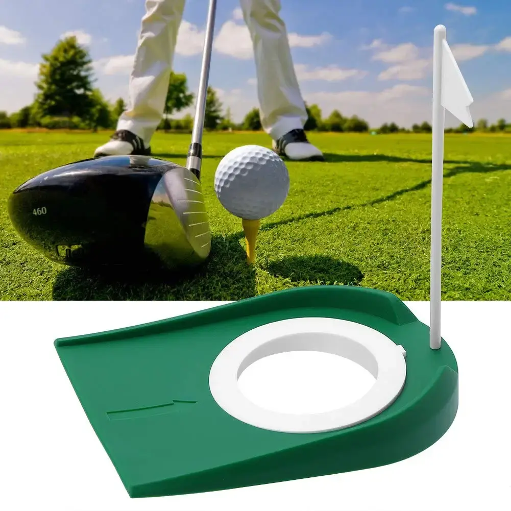 Plastic Golf Putting Cup Practice Aids with Adjustable Hole and Flag Indoor & Outdoor — VGEBY