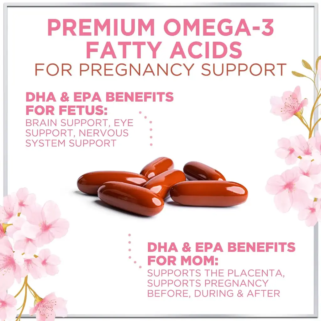 Prenatal Vitamins for Women - Complete Prenatal Multivitamin with Folic Acid & DHA Brain — pack of 60