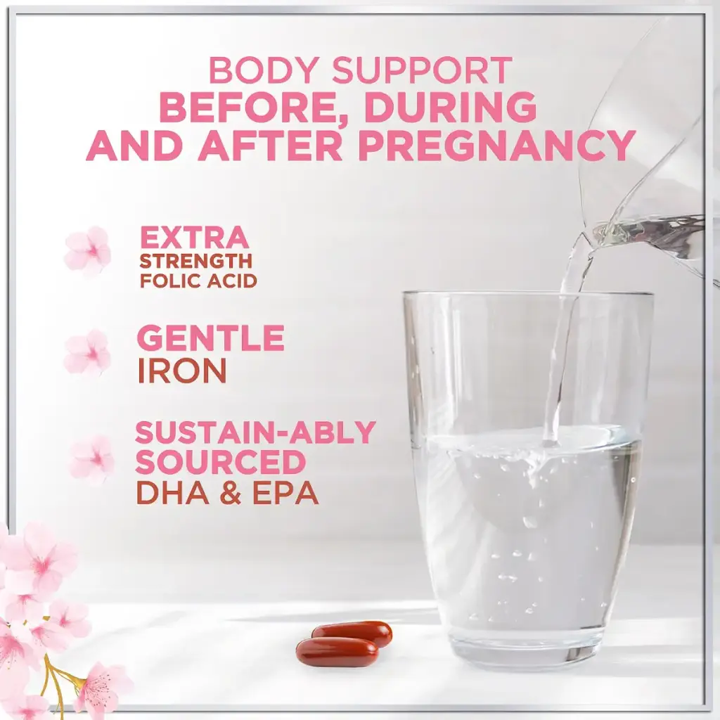 Prenatal Vitamins for Women - Complete Prenatal Multivitamin with Folic Acid & DHA Brain — Softgels