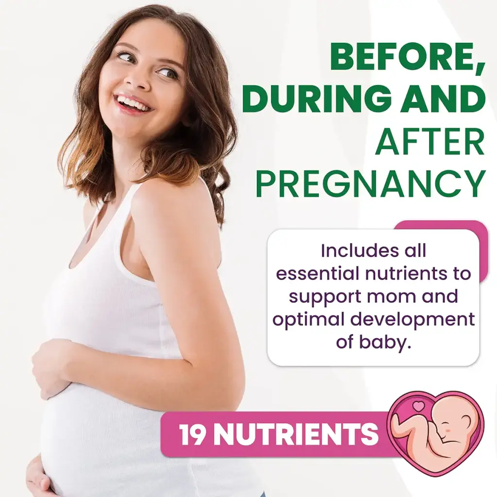 Prenatal Vitamins for Women - Multivitamin with DHA Folic Acid Vitamin C B12 Iron & — Softgels
