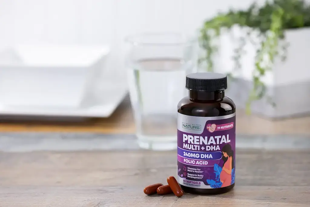Prenatal Vitamins for Women - Multivitamin with DHA Folic Acid Vitamin C B12 Iron & — Softgels