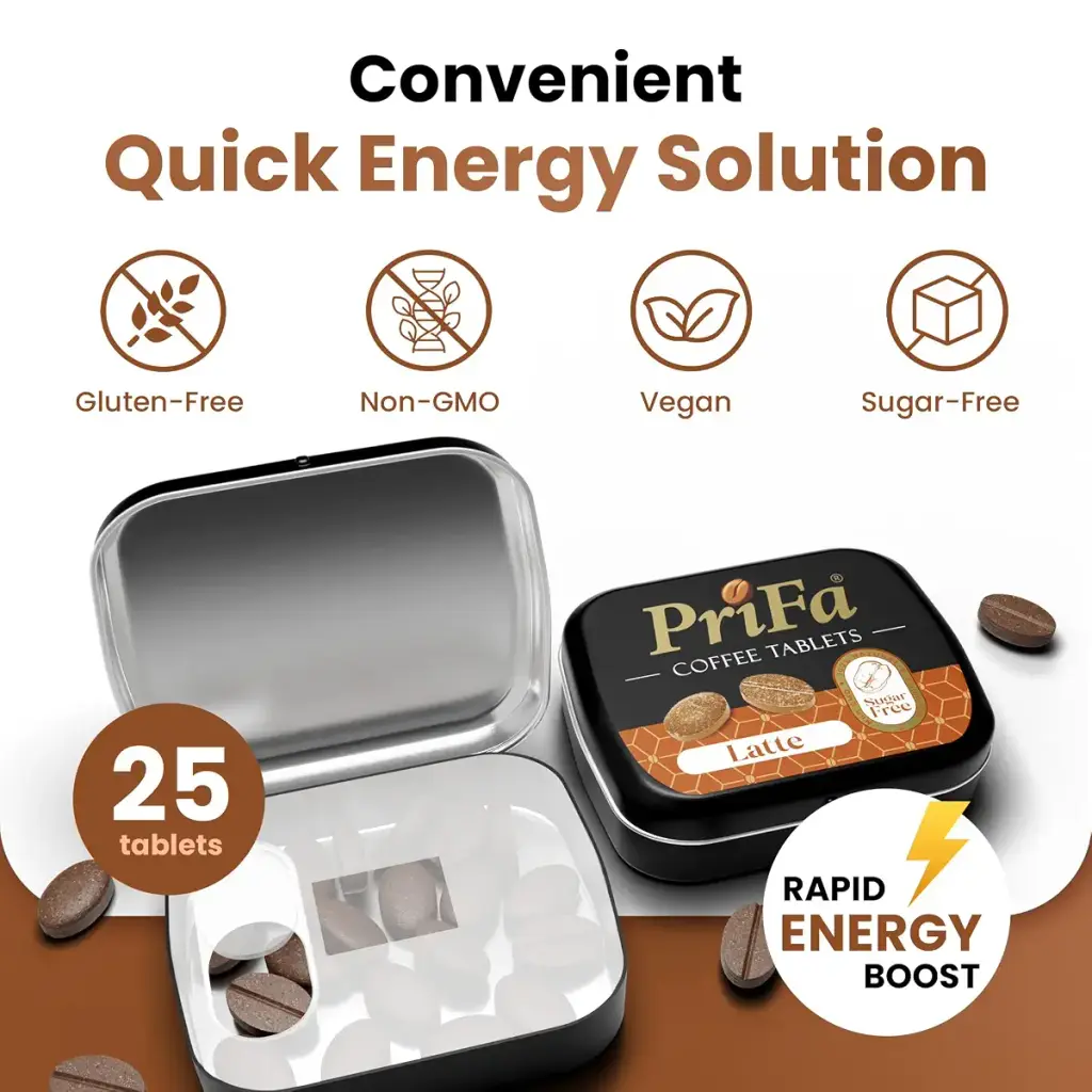PRIFA Coffee Tablets Box (10 X 25 Tablets)- Pocket Coffee Sugar Free Coffee Candy — Prifa