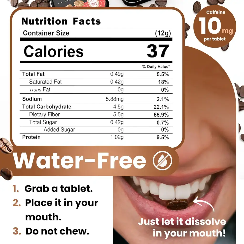 PRIFA Coffee Tablets Box (10 X 25 Tablets)- Pocket Coffee Sugar Free Coffee Candy — Coffee