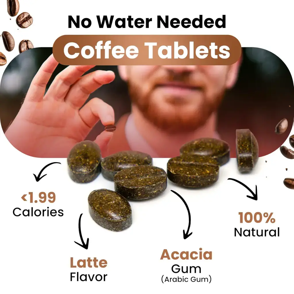 PriFa Coffee Tablets Latte Pocket Coffee - Unsweetened Real Coffee Absorbable Lozenge — Tablets