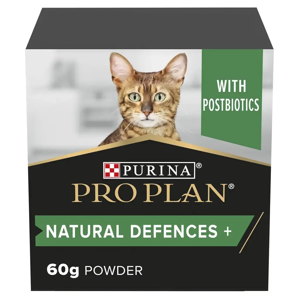 PRO PLAN Cat Natural Defences Supplement | Immune health support immune system antibody production | with postbiotics | Adult and Senior cats | Powder 60 g