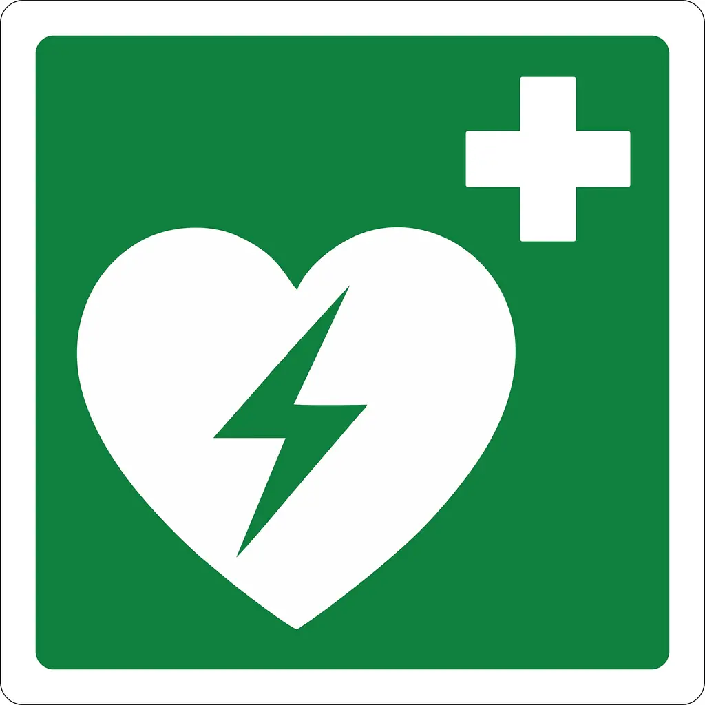 pubblimania Defibrillator First Aid Adhesive for Outdoor and Indoor (Cm 18.5 x 18 x 5) (Defibrillator)