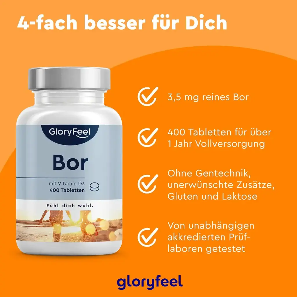 Pure boron - high -dosed with 3.5 mg boron - 400 tablets for over 1 year stock - High — 3.5 mg