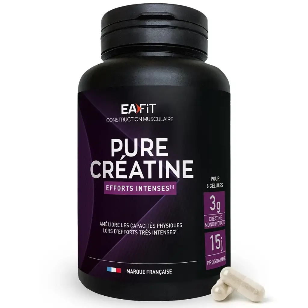 PURE CR ATINE - Cr atine Monohydrate - Prise de Masse Musculaire - Performance et R cup ration Musculaire - 90 g lules Pure Cr atine G lules