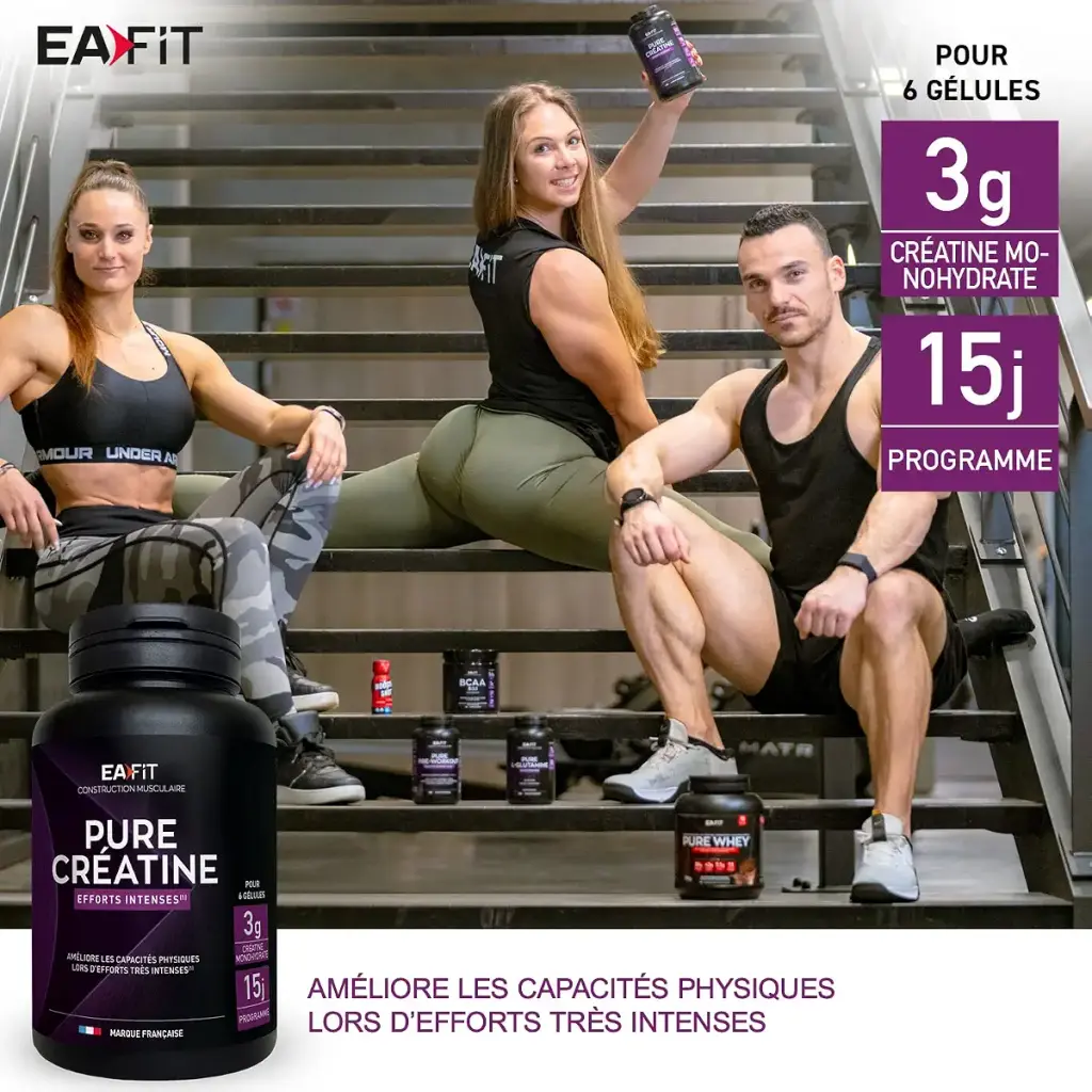 PURE CR ATINE - Cr atine Monohydrate - Prise de Masse Musculaire - Performance et R cup — 90 g