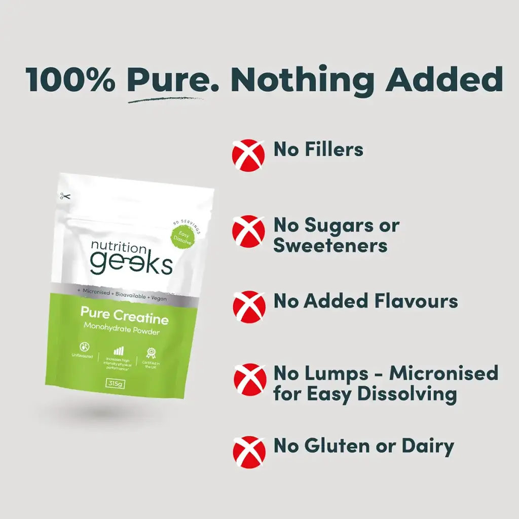 Pure Creatine Monohydrate Powder - 315g (90 Servings) - Easy Dissolve Creatine Powder — 315 g