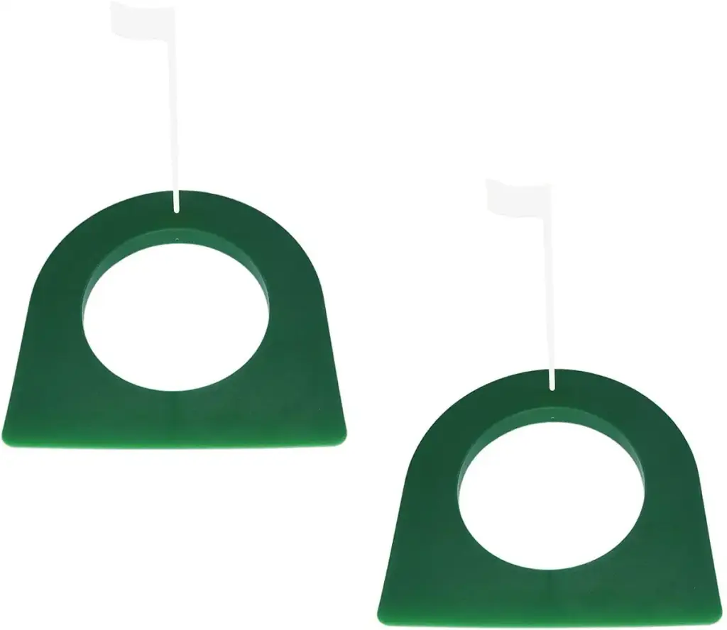 QHALEN Golf Putting Practice Cup Hole Flag Indoor & Outdoor Practice