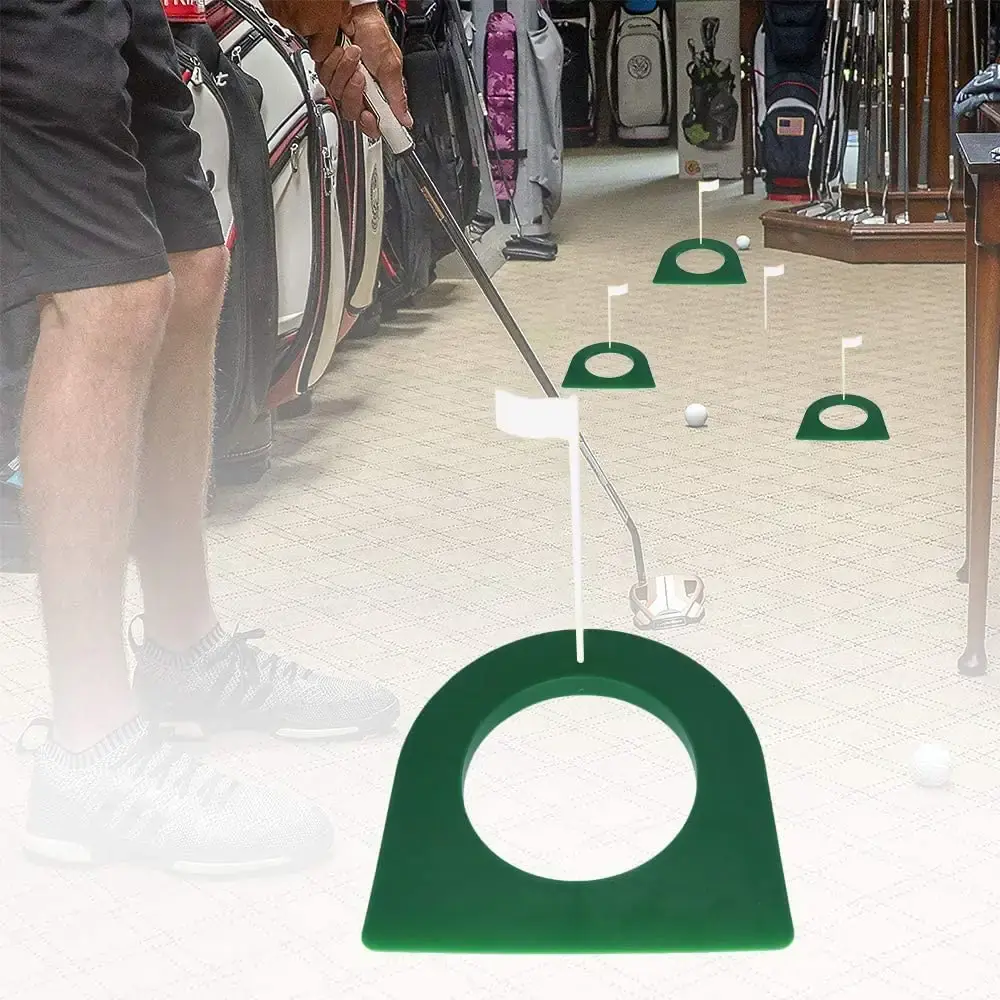 QHALEN Golf Putting Practice Cup Hole Flag Indoor & Outdoor Practice — QHALEN