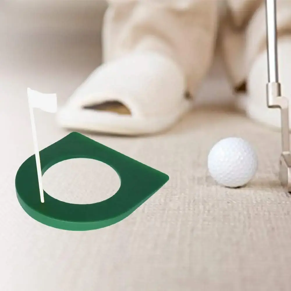 QHALEN Golf Putting Practice Cup Hole Flag Indoor & Outdoor Practice — QHALEN
