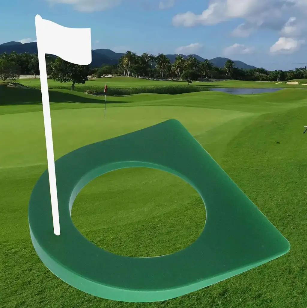 QHALEN Golf Putting Practice Cup Hole Flag Indoor & Outdoor Practice — Golf