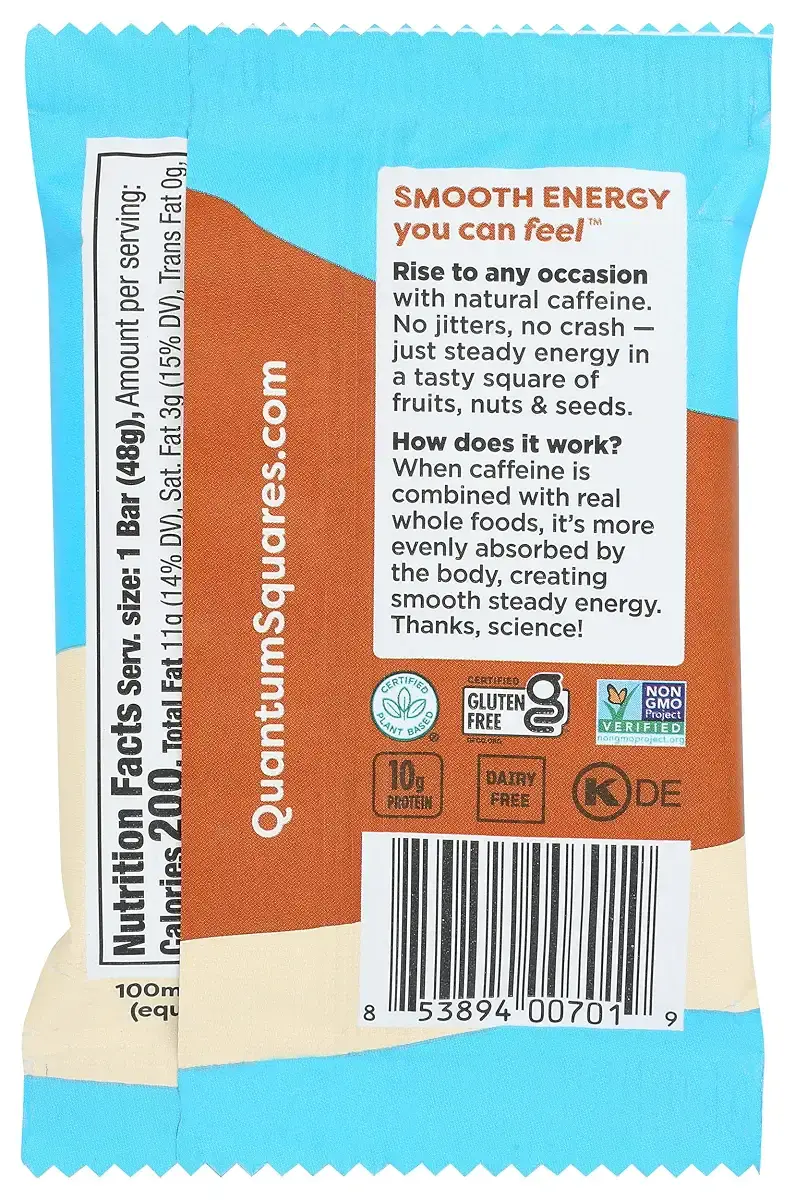 QUANTUM Cafe Mocha Almond Chip Energy Bar, 1.69 OZ — 1.69 oz