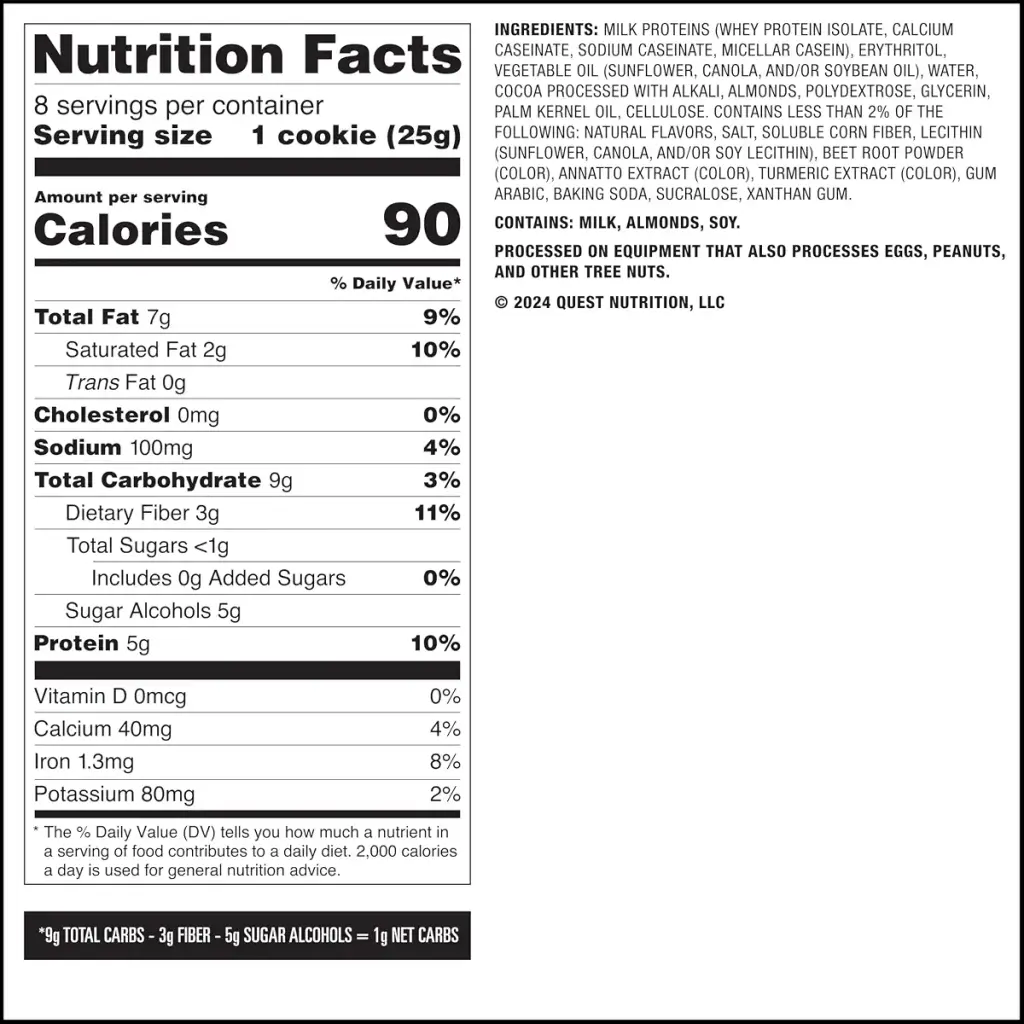 Quest Nutrition Frosted Protein Cookies Chocolate Cake 1g Sugar 5g Protein 1g Net Carbs — Chocolate